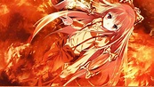 Anime Girl With Fire Wallpapers - Wallpaper Cave