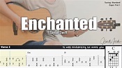 Enchanted - Taylor Swift | Fingerstyle Guitar | TAB + Chords + Lyrics ...