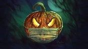 Halloween Jack-O'-Lantern with Mask Wallpaper, HD Holidays 4K ...