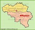 Namur location on the Belgium Map