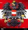 Austria coat of arms and flag, official national symbol Stock Photo - Alamy