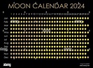 2024 Calendario lunar. Diseño de calendario astrológico. planificador ...