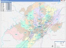 Jefferson County, AL Wall Map Color Cast Style by MarketMAPS - MapSales