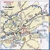 Knoxville TN roads map, highway map Knoxville city surrounding area