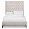 Mandarin Queen Upholstered Bed - Ivory | American Signature Furniture