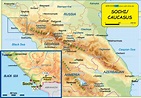 Map of Sochi/Caucasus (Region in Russia) | Welt-Atlas.de