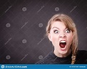 Angry Furious Young Blonde Woman Stock Photo - Image of emotional, face ...