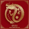 Happy Chinese new year 2024 Zodiac sign year of the Dragon 22950867 ...