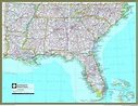 Southeastern United States Atlas Wall Map | Maps.com.com