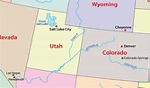 Mapa de Utah - EUA Destinos