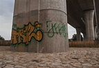 Graffiti under a bridge | Copyright-free photo (by M. Vorel) | LibreShot