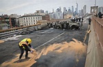 Fiery rush-hour Brooklyn Bridge crash kills 1, closes span
