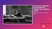 Hannah Arendt - Zur Person "Über ihr Leben" (FULL Interview mit Günter ...