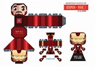 figurines made of paper, scheme, superhero, Iron Man | Paper toys ...