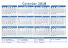 Printable Calendar 2018 Free Blank Template