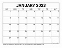 January 2023 Calendar | Free Printable with Holidays