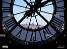 Musee D Orsay clock window overlooking Sacre Coeur in Paris France ...