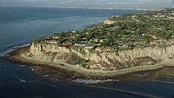 7.6K stock footage aerial video clifftop mansions in Palos Verdes ...
