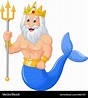 Poseidon cartoon Royalty Free Vector Image - VectorStock