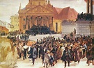 Großbild: Adolf Friedrich Erdmann von Menzel: Aufbahrung der Märzgefallenen