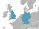 StepMap - Deutschland-England - Landkarte für Deutschland
