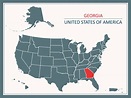 Mappa Della Georgia Usa Stampabile - Immagini vettoriali stock e altre ...