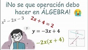 Identificar operaciones de algebra básica - YouTube