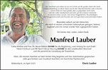 Traueranzeigen von Manfred Lauber | trauer.nn.de