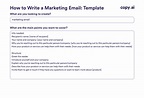 Marketing Email Templates: How To Write & Examples