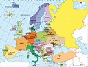 Países europeus e suas capitais - Localização, território, extensão, mapa
