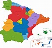 Spain Map of Regions and Provinces - OrangeSmile.com