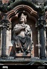 Statue of Penda, a king of Mercia, on the west front of Lichfield ...