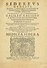 Sidereus nuncius by Galileo Galilei | Open Library