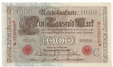Reichsbanknote 1000 Mark, 1910, Ro. 45c - Banknoten und Geldscheine ...
