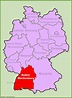 Wurttemberg Germany Map | World Map Gray
