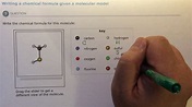 Aleks Writing a chemical formula given a molecular model - YouTube