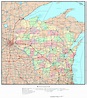 Wisconsin Political Map - Printable Map Of Downtown Madison Wi ...