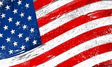 Flagge der Vereinigten Staaten von Amerika mit rauem Schmutz ...