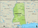 Geographical Map of Mississippi and Mississippi Geographical Maps