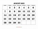 August 2022 Calendar Printable Free - November Calendar 2022