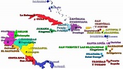 Países y capitales de América Central y las Antillas (con mapa) - Saber ...
