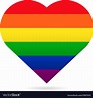 Rainbow flag lgbt symbol on heart Royalty Free Vector Image