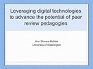 Leveraging digital technologies to advance the potential of peer review ...