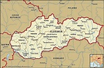 Mapa de ciudades de Eslovaquia: principales ciudades y capital de ...