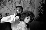 twixnmix:Miles Davis and his wife, funk singer, Betty Davis in front of ...
