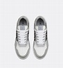 Sneaker de caña baja B27 Piel de becerro lisa gris y blanca con el ...