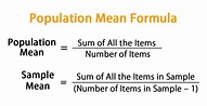 Population Mean Formula | Calculator (Excel template)