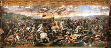 Batalha na Ponte Mílvia (1524) de Giulio Romano | Tela para Quadro na ...