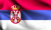 serbia bandera 3d 1228862 Vector en Vecteezy