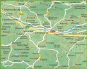 Map of surroundings of Carcassonne - Ontheworldmap.com